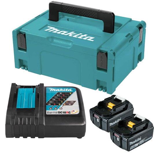 Makita 18V Battery and Charger Set with Carry Case – Reliable Portable Power